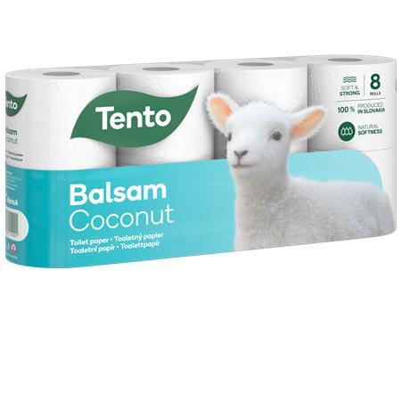 Toaletný papier, 3-vrstvový, malý kotúč, 8 kotúčov, TENTO "Balsam Coconut", biela 2