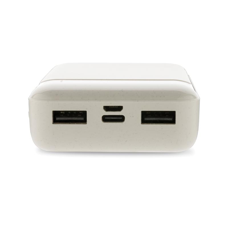 Powerbanka 10 000 mAh z RCS recyklovaného plastu biela 4
