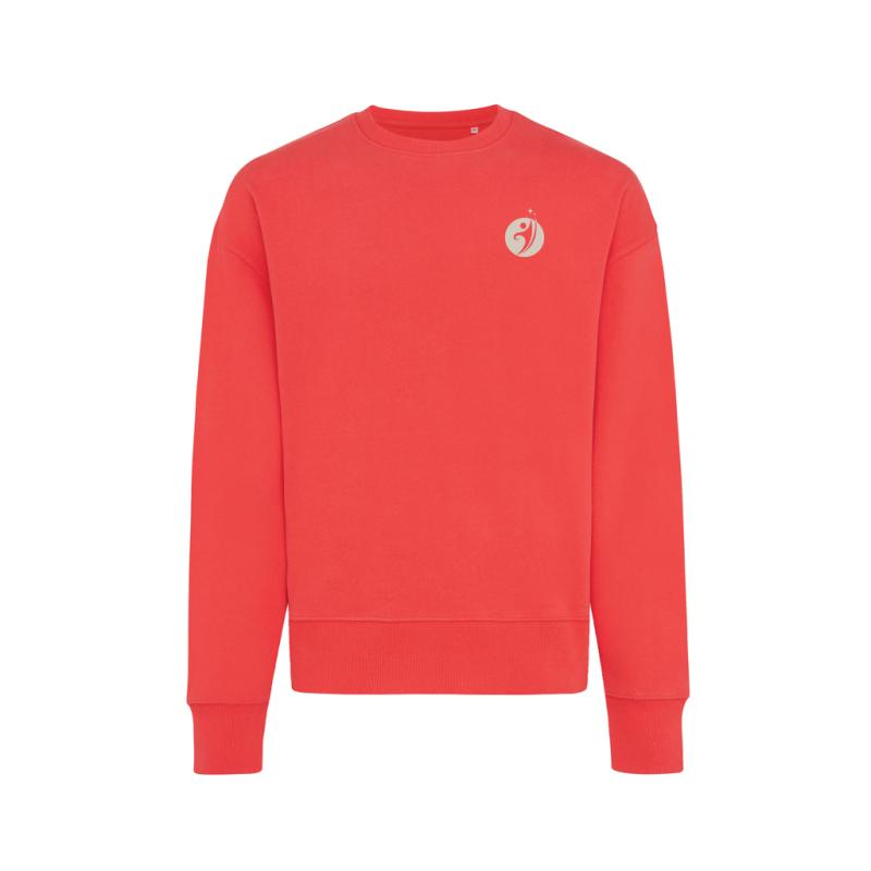 Mikina IQONIQ Kruger relaxed fit z recykl. bavlny luscious red XS 3