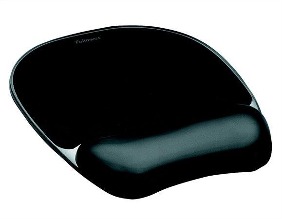 Gélová podložka pod myš, FELLOWES "Crystal™ Gel", čierna 1