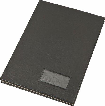 Podpisová kniha, A4, 20 vreciek, kartón, s efektom koženky, VICTORIA, čierna 1