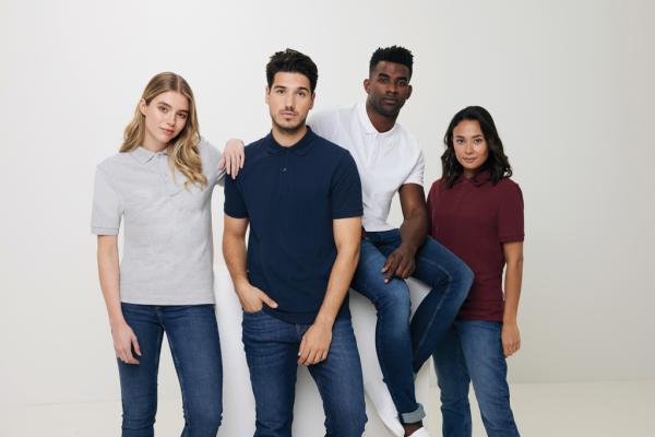 Polo tričko IQONIQ Yosemite z recykl. bavlny heather grey XXXL 4