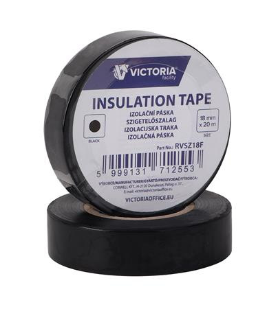 Izolačná páska, 18 mm x 20 m, VICTORIA FACILITY, čierna 1