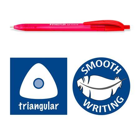 Guľôčkové pero, 0,5 mm, stláčací mechanizmus, STAEDTLER® "4230 M", 8 rôznych farieb 7