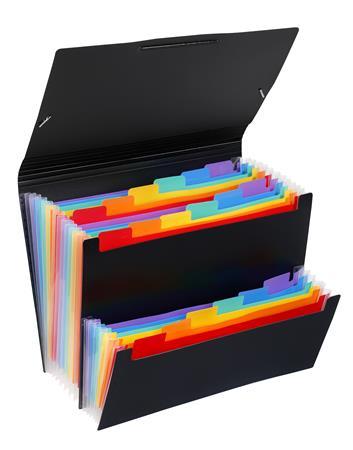 Harmoniková taška, PP, 12+6 záložiek, VIQUEL "RainbowClass", čierna 1