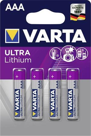 Batéria, AAA, mikro, 4 ks, lítiové, VARTA "Ultra Lithium" 1