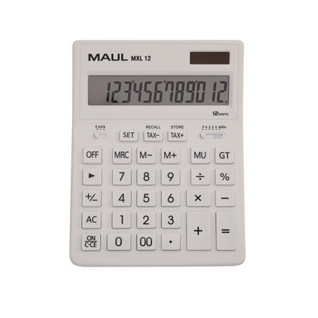 Kalkulačka, stolová, 12-miestna, MAUL "MXL 12", biela 1