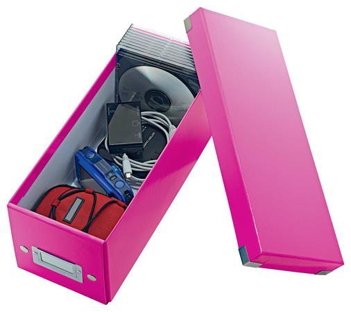 Úložná škatuľa na CD, LEITZ "Click&Store", ružová 3