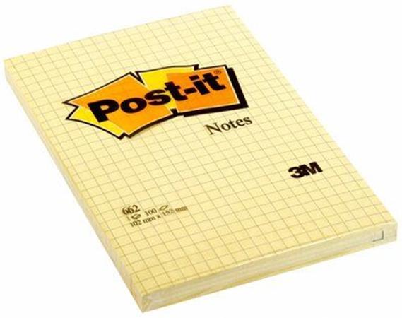3M POSTIT Samolepiaci bloček, 102x152, štvorčekový