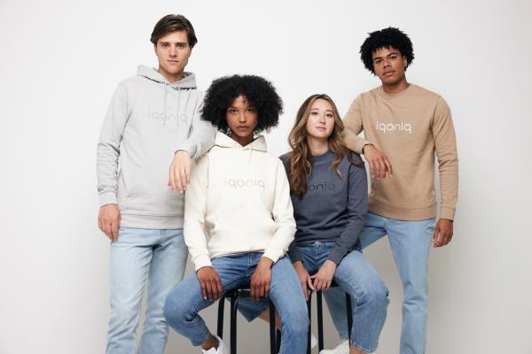 Nefarbená mikina IQONIQ Denali z recykl. bavlny heather anthracite XL 14