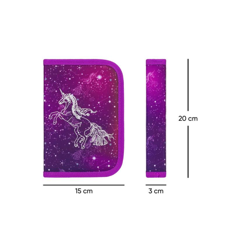 BAAGL Školský peračník klasik dve chlopne Unicorn Universe 4