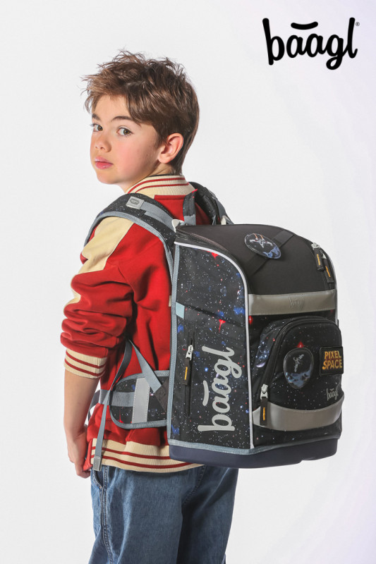 BAAGL SADA 3 Zippy Plus Pixel Space: aktovka, peračník, vrecko 9