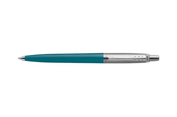 Guľôčkové pero, sada, 0,7 mm, strieborný klip, žlté a modré telo pera, PARKER "Jotter Glam 2