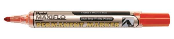 Permanentný popisovač, 1,5 mm, kužeľový hrot, PENTEL "Maxiflo NFL50", červená 1