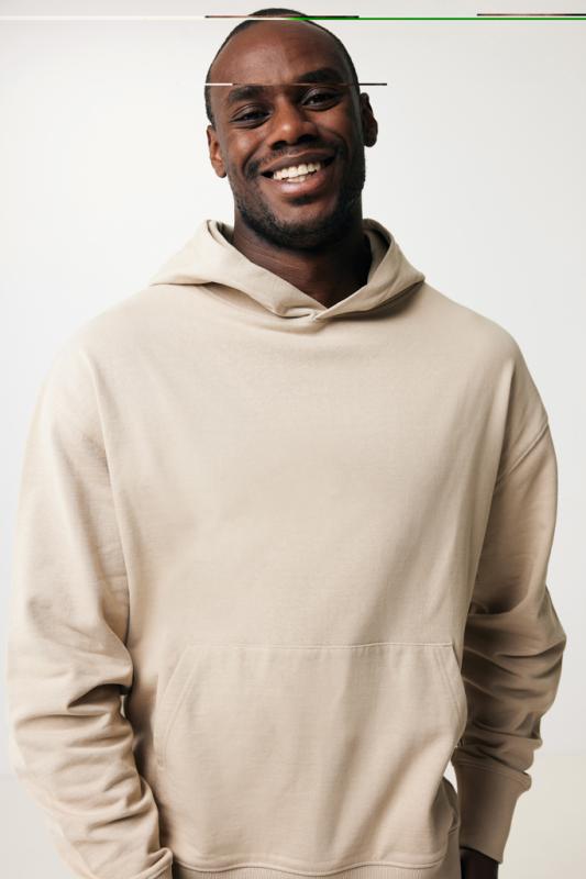 Mikina s kapucňou IQONIQ Yoho relaxed fit z recykl. bavlny desert XXL 15