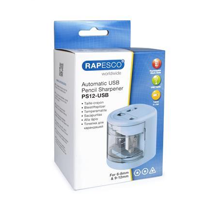 Strúhadlo, 2 otvory, stolové, elektrické, USB konektor, RAPESCO"PS12-USB", svetlomodrá 6