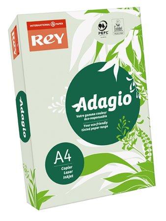 Kopírovací papier, farebný, A4, 80 g, REY "Adagio", pastelová zelená 1