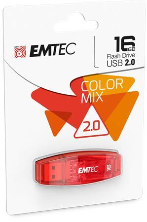 USB kľúč, 16GB, USB 2.0, EMTEC "C410 Color", červená 1
