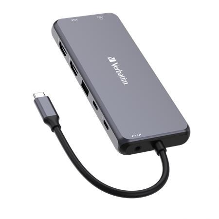 USB HUB, USB-C PD/2xHDMI/VGA/LAN/3xUSB/USB-C/2xUSB 2.0/SD/mSD/3,5jack VERBATIM 1