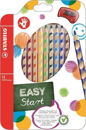 Farebné ceruzky, trojhranný tvar, pre pravákov, STABILO "EasyColours", 12 rôznych farieb 1
