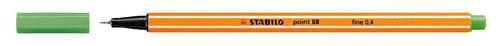 Liner, 0,4 mm, STABILO "Point 88", svetlozelený 1