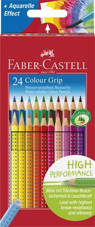 Farebné ceruzky, sada, trojhranný tvar, FABER-CASTELL "Grip 2001", 24 rôznych farieb 1