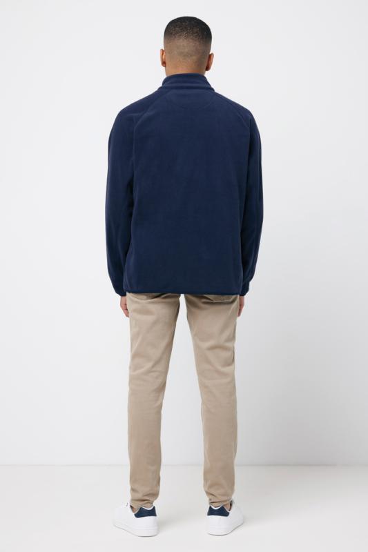Micro fleece bunda na zips IQONIQ Talung z rec. polyesteru námornícka modrá XXL 10