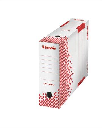 Archívny box, A4, 100 mm, recyklovaný kartón, ESSELTE "Speedbox", biely 2