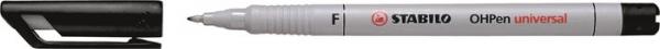 Nepermanentný popisovač, OHP, 0,7 mm, STABILO "OHPen F", čierny 2