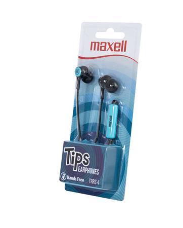 Slúchadlá, s mikrofónom, MAXELL "Tips", modrá-čierna 3