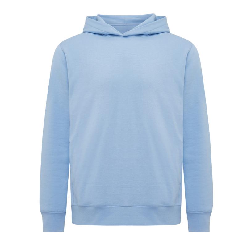 Mikina s bočnými vreckami IQONIQ Yengo z rec. bavlny sky blue S 1