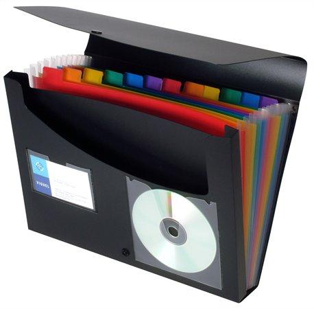 Harmoniková doska, PP, 12 priehradiek, VIQUEL "Rainbow Class", čierna 1