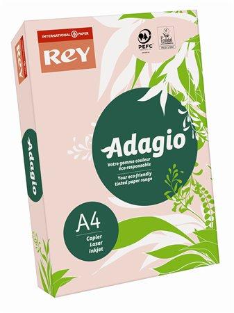Kopírovací papier, farebný, A4, 80 g, REY "Adagio", pastelová ružová 1