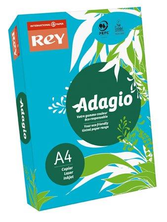 Kopírovací papier, farebný, A4, 80 g, REY "Adagio", intenzívna modrá 1