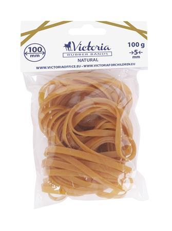 Gumičky, 100x5 mm, VICTORIA, 100 g, prírodná