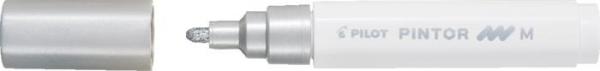 Dekoračný popisovač, 1,4 mm, PILOT "Pintor M", strieborný 2