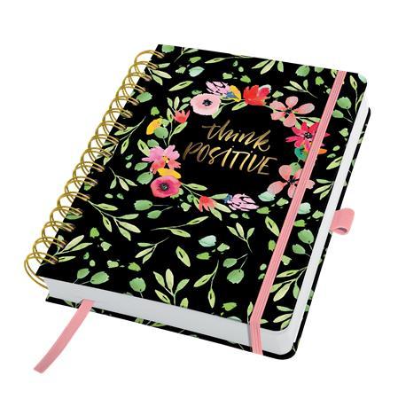 Diár, A5, týždenný, bez dátumu, tvrdá obálka, SIGEL "Jolie", Flower Love 1