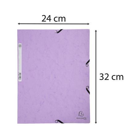 Doska s gumičkou, prešpánová, A4, EXACOMPTA, "Aquarel", fialová 2