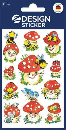 Nálepky, papier, 3 hárky, 76x120 mm, AVERY ZWECKFORM, "Z-Design No.4304", huby 1