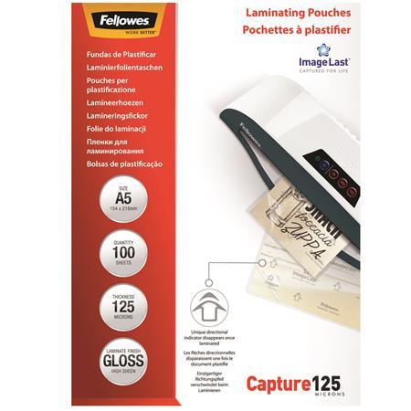 Laminovacia fólia, 125 mikr., A5, lesklá, 100 ks,  FELLOWES 1