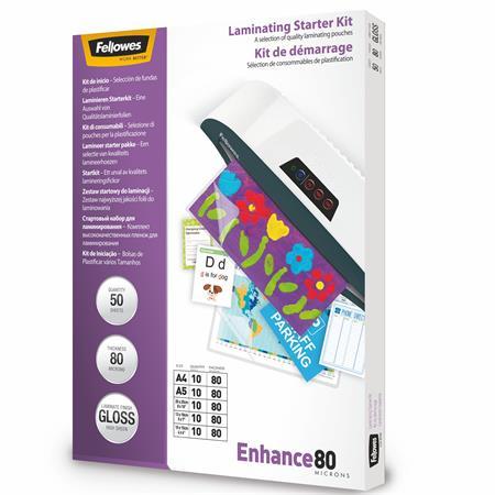 Laminovacia fólia za tepla, 80 mikr., lesklá, 50 ks, FELLOWES 1