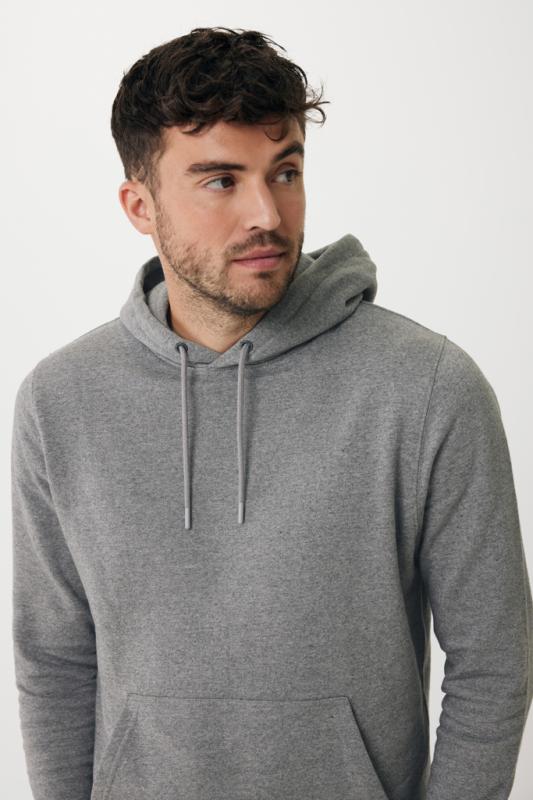 Ľahká mikina s kapucňou IQONIQ Rila z recykl. bavlny light heather anthracite XXL 13