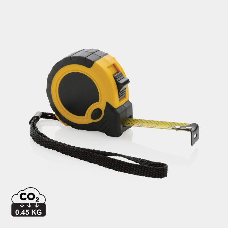 Zvinovací meter 3m/16mm so stop funkciou z RCS rec. plastu žltá