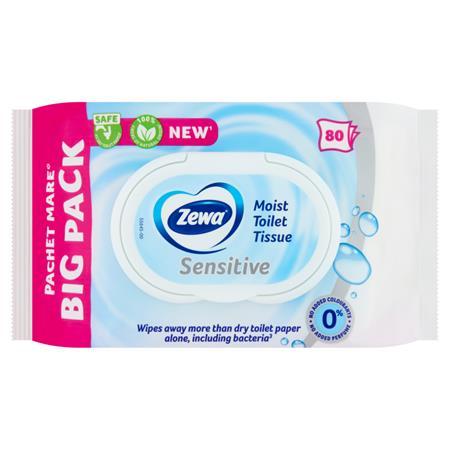 Toaletný papier, vlhčený, 80 ks,  ZEWA, sensitive 1