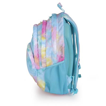 Školská taška, so zipsom, GABOL "Mystic", svetlomodrá, batikovaný efekt 2