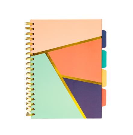 Špirálový zošit, B5, linajkový, 100 listov, PUKKA PAD "Floral Love Project Book", mix vzor 4