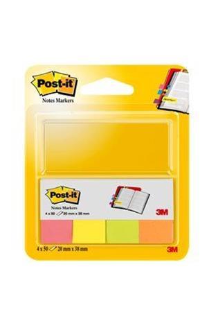 3M POSTIT Samolepiace značkovacie prúžky, 20x38, v 4 neónových farbách