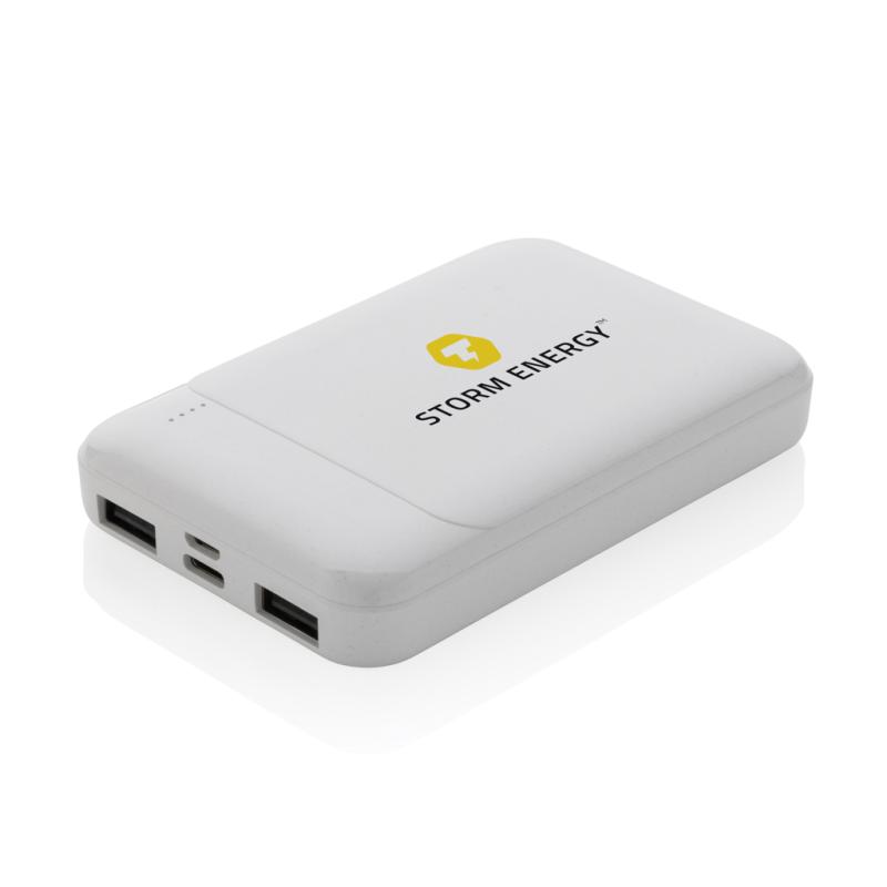 Powerbanka 5000 mAh z RCS recykl. plastu biela 9
