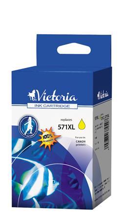 CLI-571YXL Toner k tlačiarňam Pixma MG5750, 6850,7750, VICTORIA žltá, 11 ml