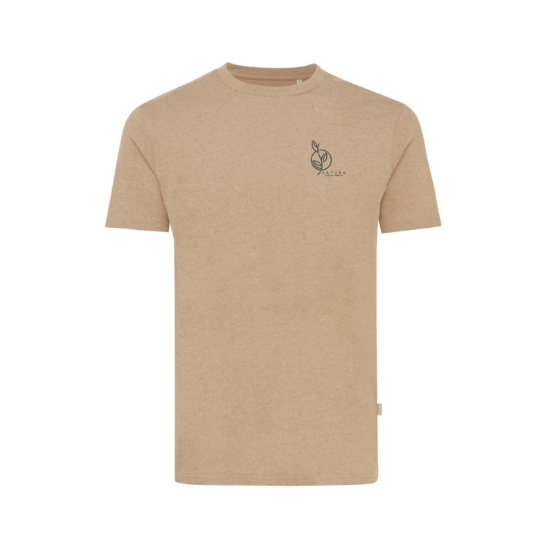 Nefarbené tričko IQONIQ Manuel z recykl. bavlny heather brown XXL 4